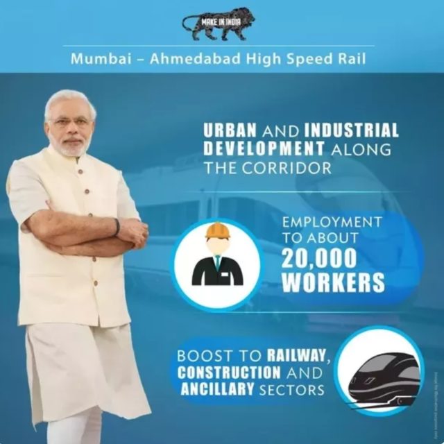 Employment and other development opportunities under bullet train project.