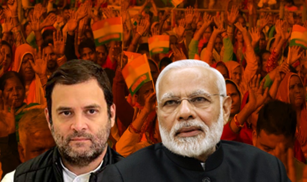 गुजरात चुनाव में नरेन्द्र मोदी और राहुल