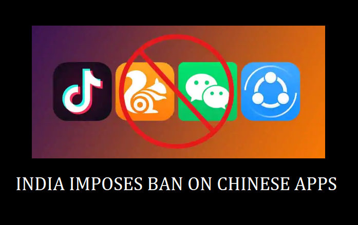 India imposes ban on Chinese apps