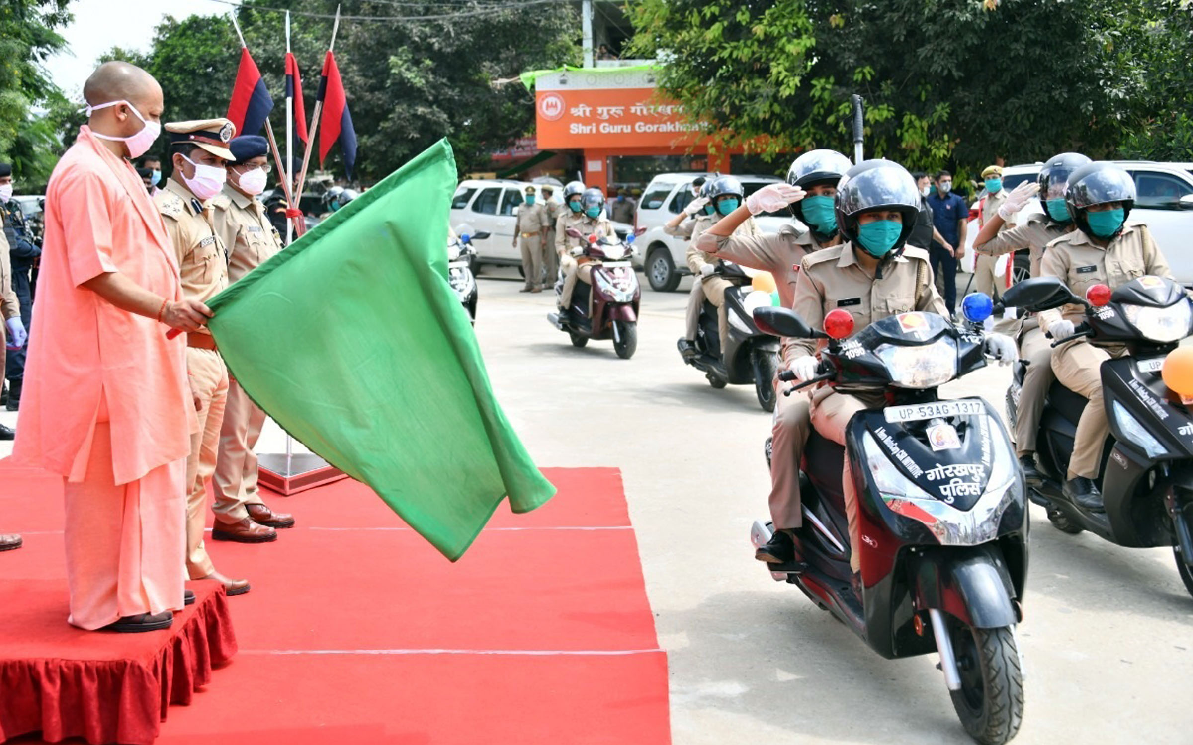 CM flag offed the 100 Scooty