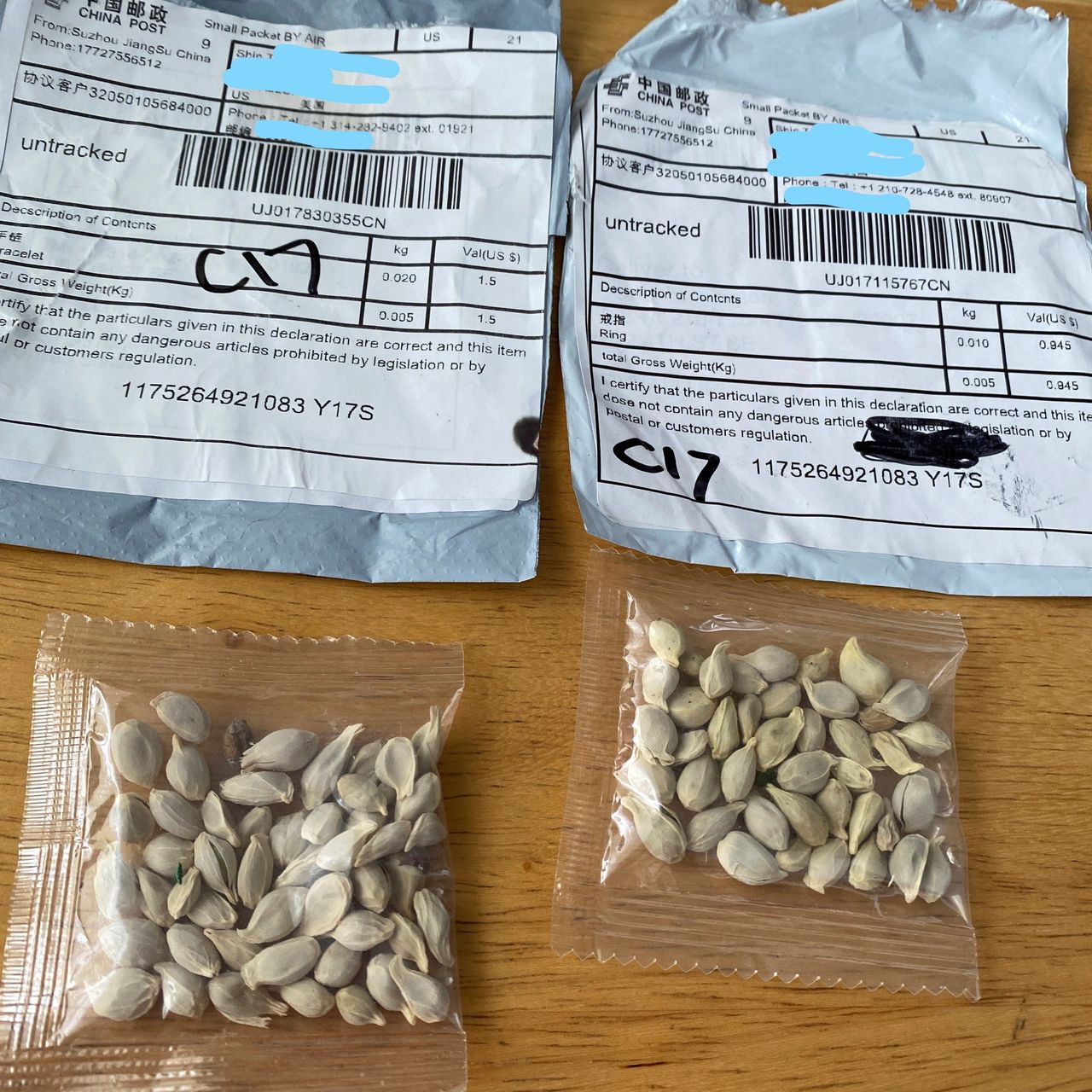 Mystery seeds from china