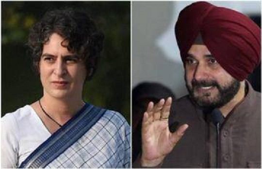 प्रियंका गांधी से नवजोत सिंह सिद्धू