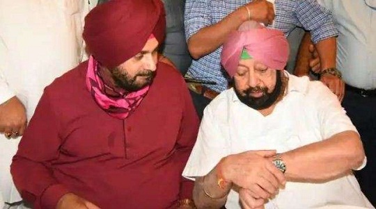 नवजोत सिंह सिद्धू अमरिंदर सिंह
